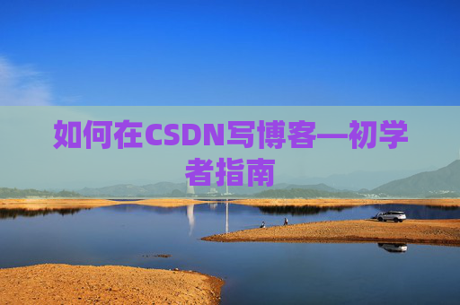 如何在CSDN写博客—初学者指南